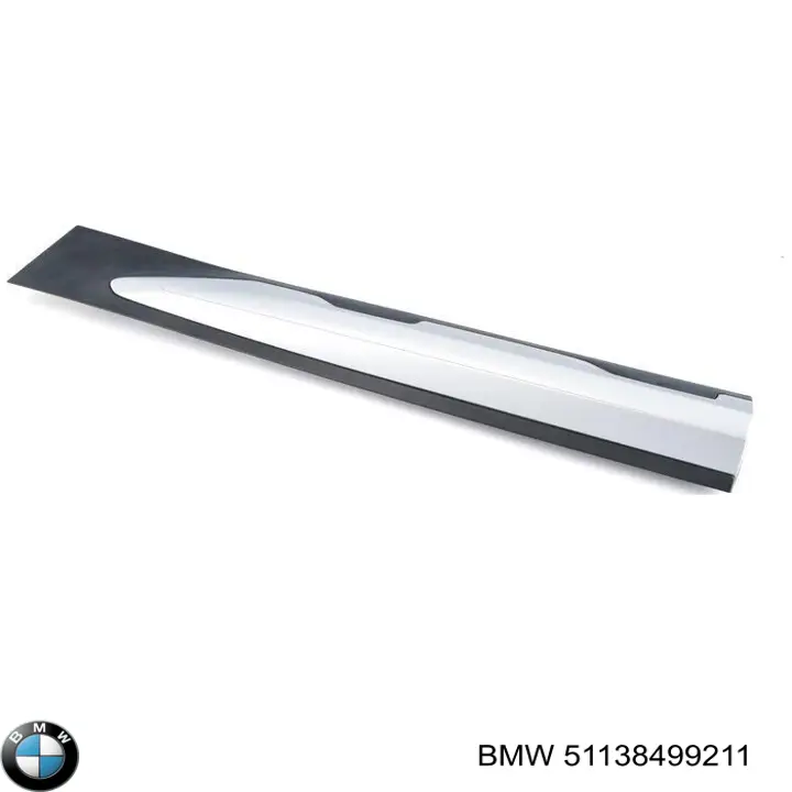 51138499211 BMW Moldura da porta traseira esquerda inferior