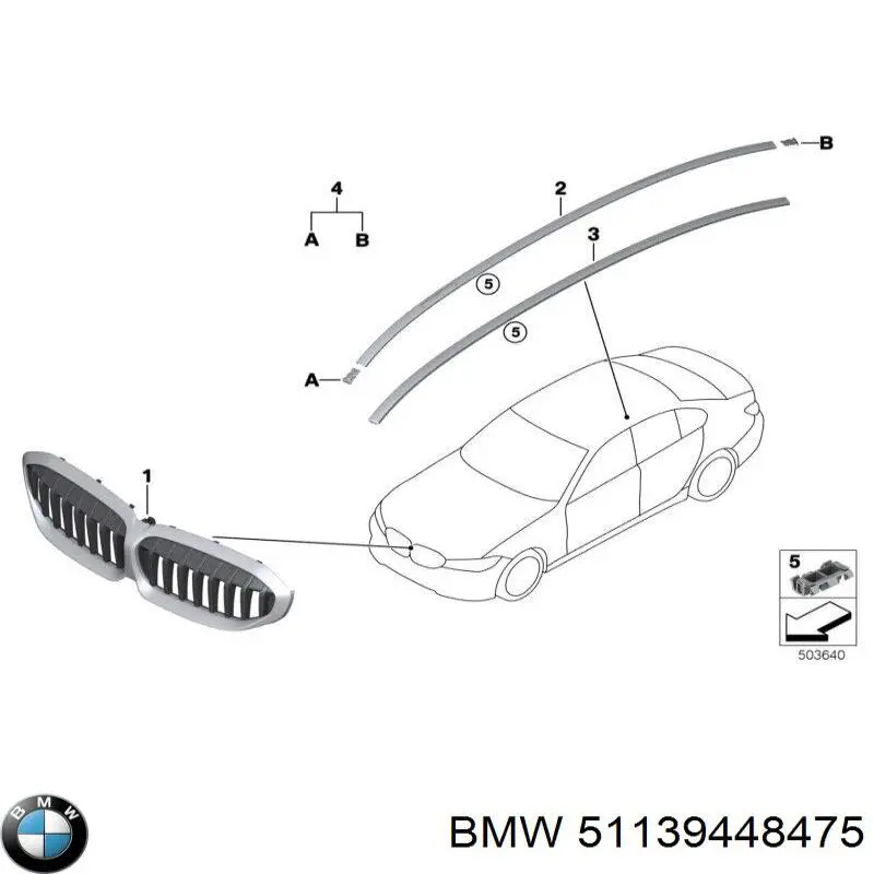 51139448475 BMW Grelha do radiador