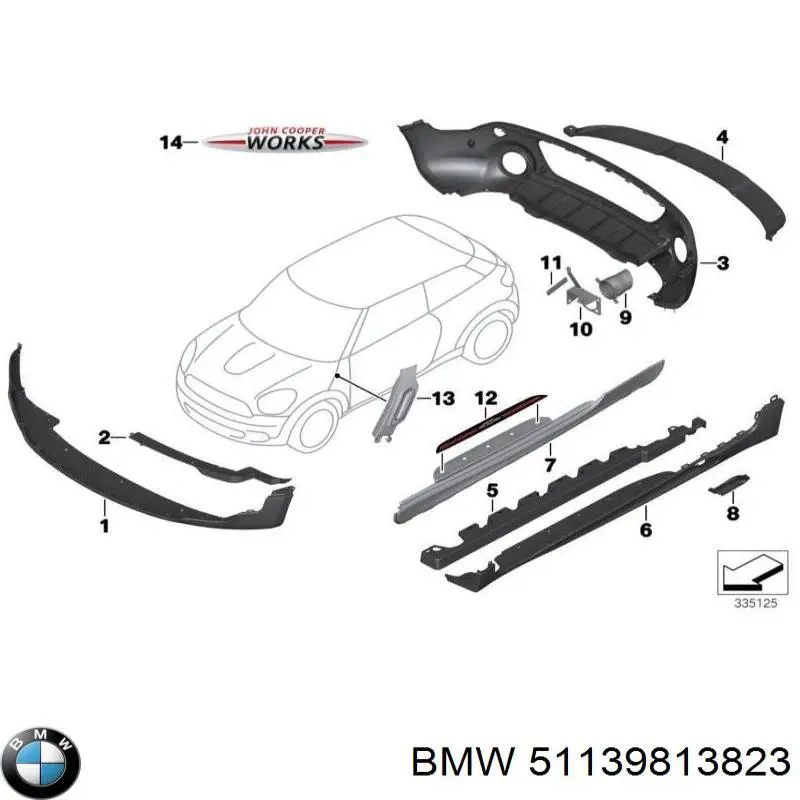 Carcaça (cobrimento) da luz esquerda BMW 51139813823 preço, a partir de 54,58 USD