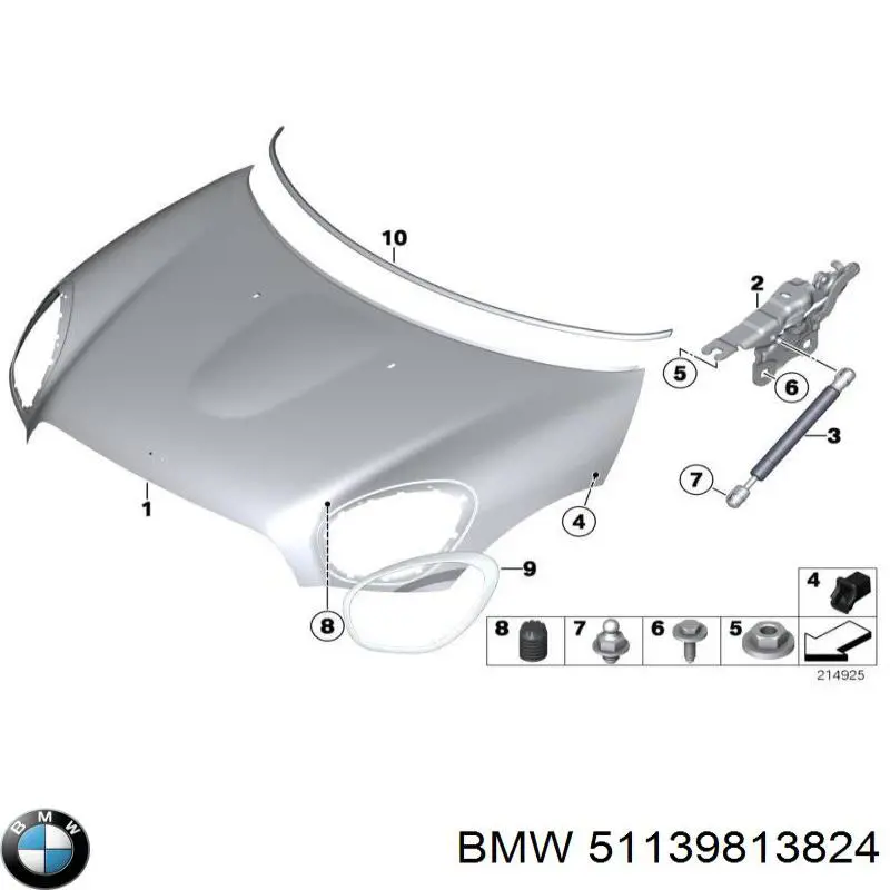 51139813824 BMW Carcaça (cobrimento) da luz direita