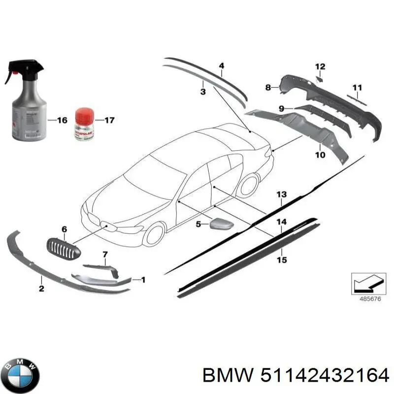  BMW 51142432164 preço, a partir de 196,75 USD