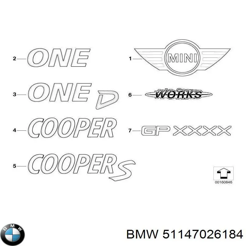 51147026184 BMW Emblema da capota
