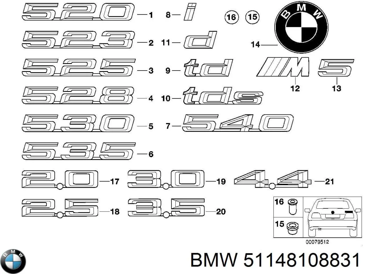  BMW 51148108831 preço, a partir de 62,14 USD