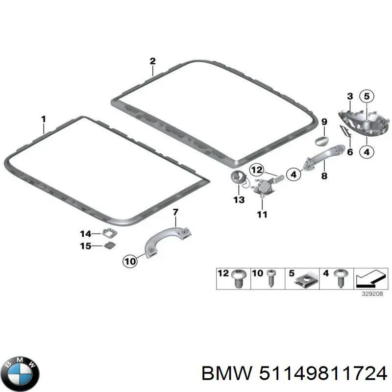 51149811724 BMW Emblema de tampa de porta-malas (emblema de firma)