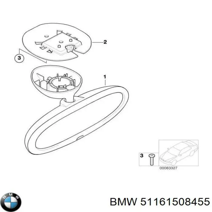 Espelho de salão interno para Mini Cooper  R50, R53
