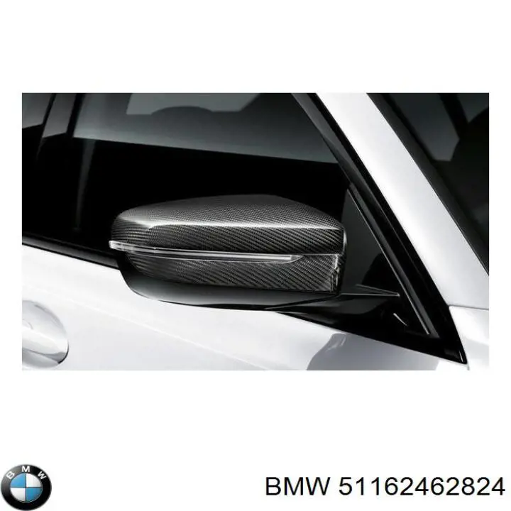 51162462824 BMW Placa sobreposta (tampa) do espelho de retrovisão direito