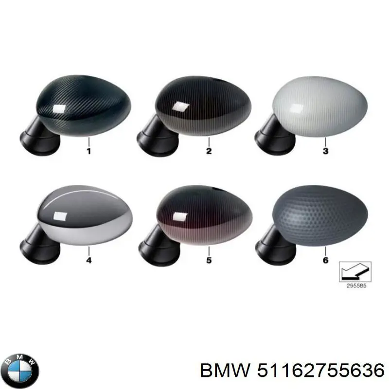 Espelho de retrovisão direito BMW 51162755636 preço, a partir de 86,83 USD