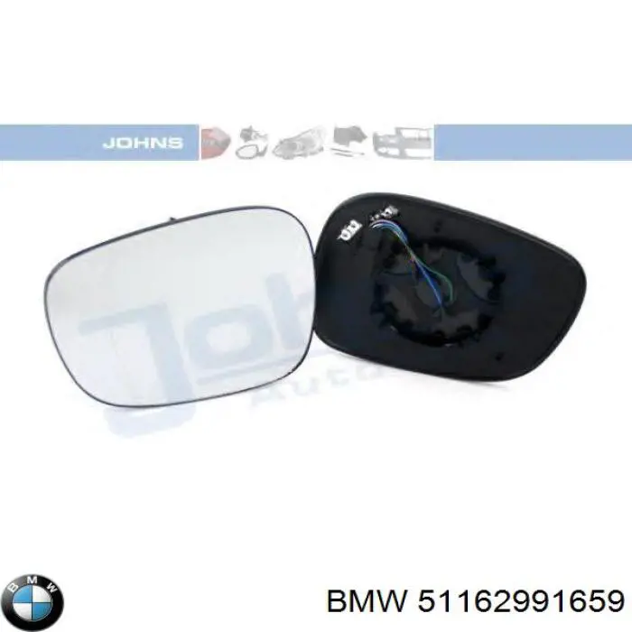 Compre 51162991659 BMW Elemento espelhado do espelho de retrovisão esquerdo