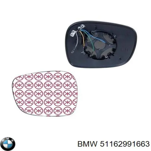 Elemento espelhado do espelho de retrovisão esquerdo BMW 51162991663 preço, a partir de 55,35 USD