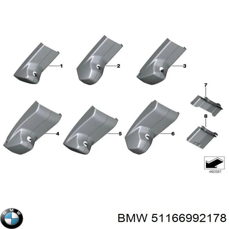 Espelho de salão interno BMW 51166992178 preço, a partir de 143,02 USD