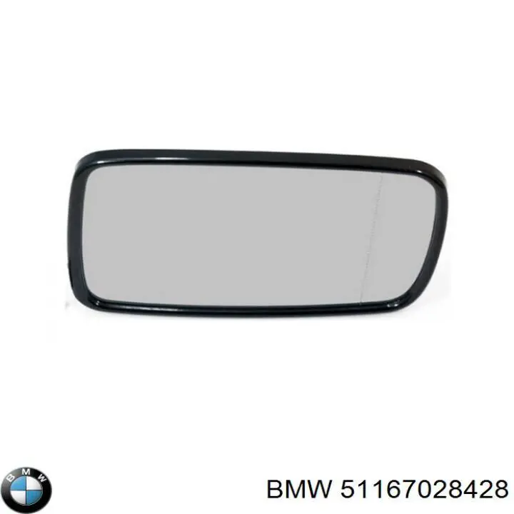Compre 51167028428 BMW Elemento espelhado do espelho de retrovisão direito