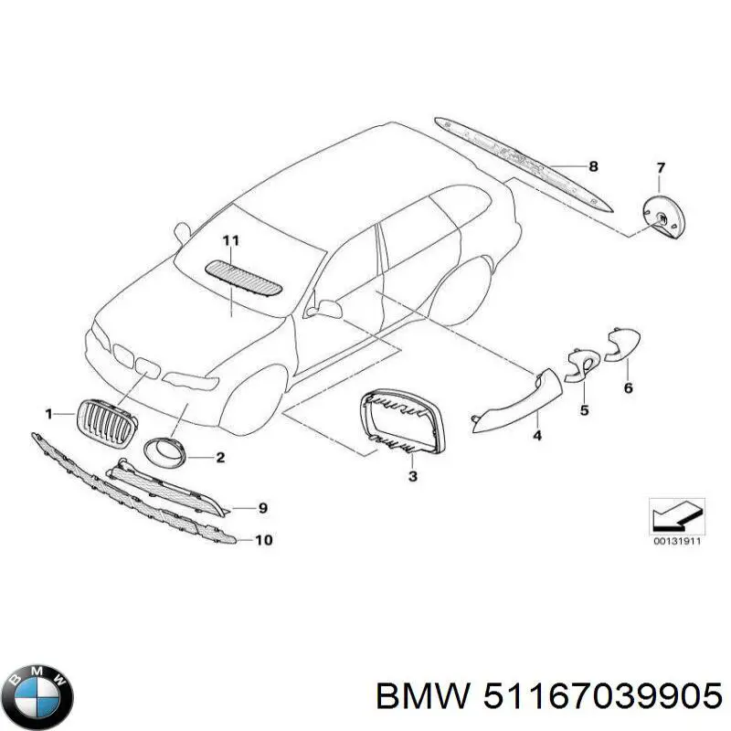 Espelho de retrovisão esquerdo BMW 51167039905 preço, a partir de 542,58 USD
