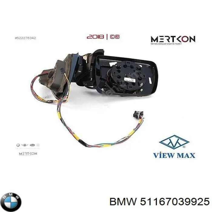 Espelho de retrovisão esquerdo BMW 51167039925 preço, a partir de 503,22 USD