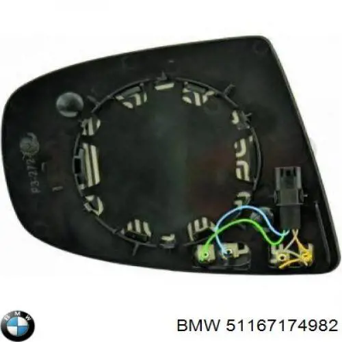 Elemento espelhado do espelho de retrovisão direito BMW 51167174982 preço, a partir de 35,32 USD