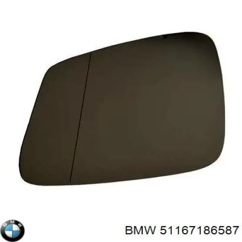 Elemento espelhado do espelho de retrovisão esquerdo BMW 51167186587 preço, a partir de 31,47 USD