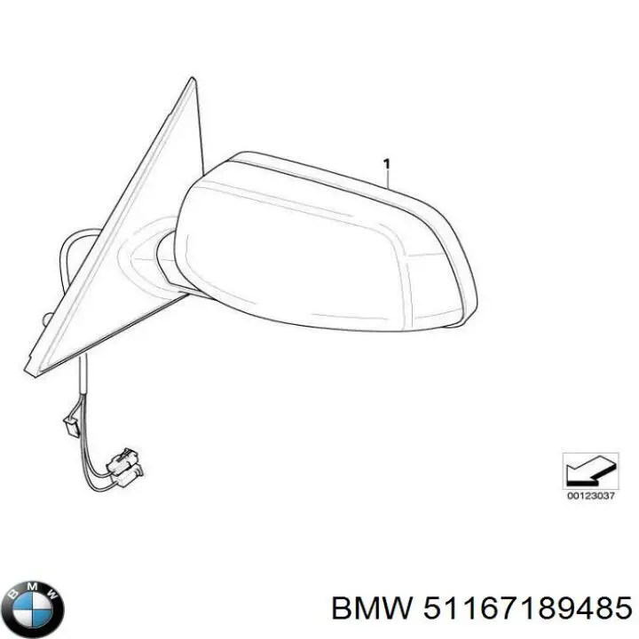 Compre 51167189485 BMW Espelho de retrovisão esquerdo