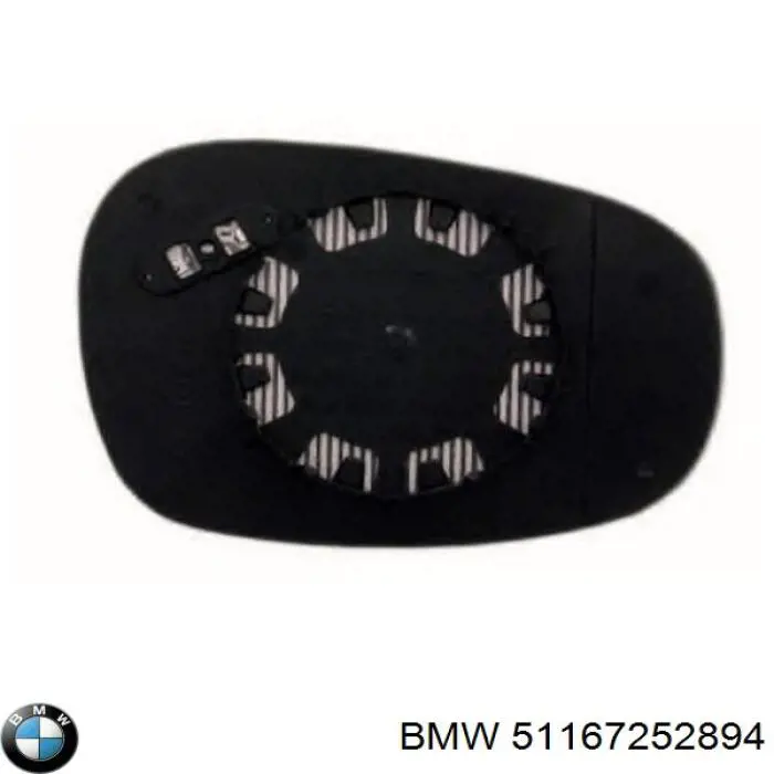 Compre 51167252894 BMW Elemento espelhado do espelho de retrovisão direito