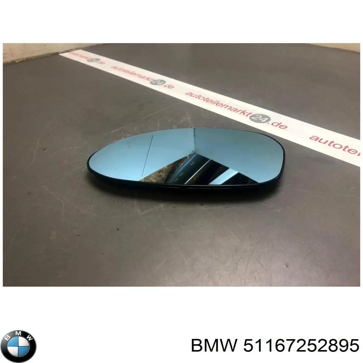 51167252895 BMW Elemento espelhado do espelho de retrovisão esquerdo