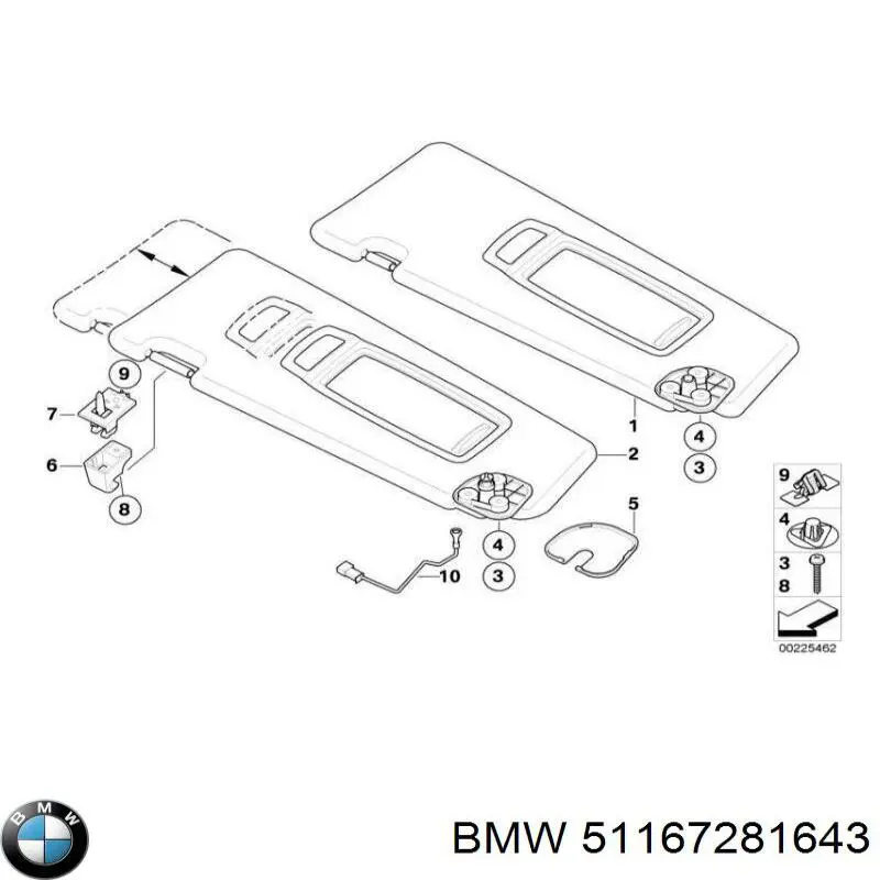 Pala contra o sol BMW X6  E72