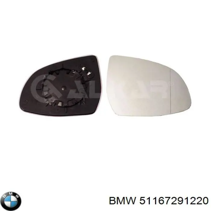 Elemento espelhado do espelho de retrovisão direito BMW 51167291220 preço, a partir de 25,93 USD