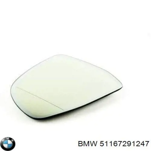 51167291247 BMW Elemento espelhado do espelho de retrovisão esquerdo