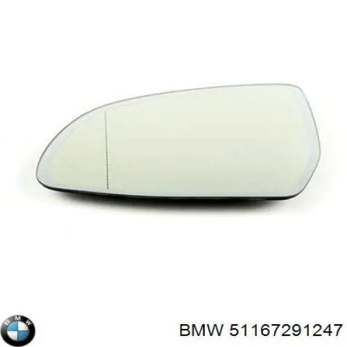 Compre 51167291247 BMW Elemento espelhado do espelho de retrovisão esquerdo
