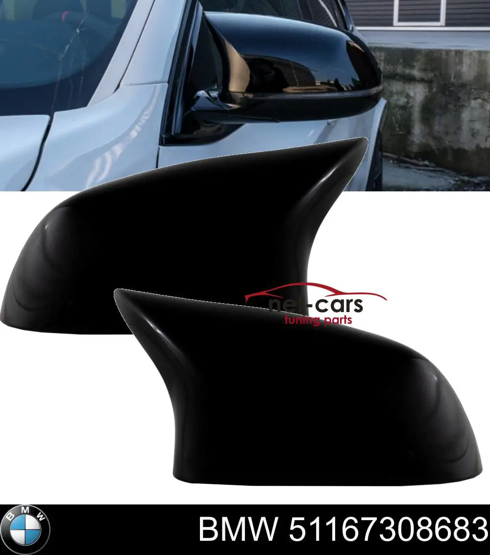 51167308683 BMW Placa sobreposta (tampa) do espelho de retrovisão esquerdo