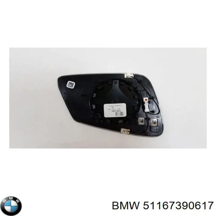 51167390617 BMW Elemento espelhado do espelho de retrovisão esquerdo