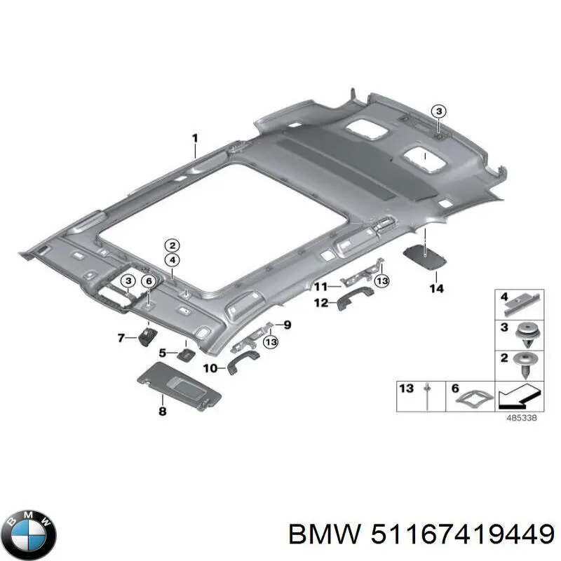 Pala contra o sol BMW 51167419449 preço, a partir de 229,89 USD