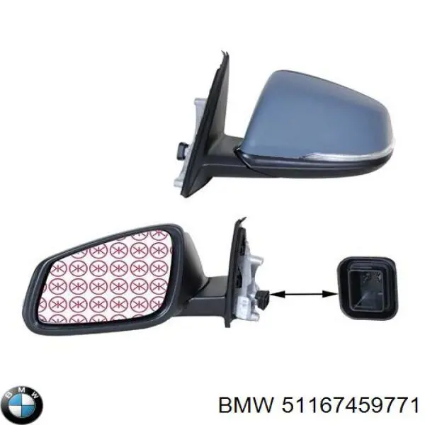 Espelho de retrovisão esquerdo BMW 51167459771 preço, a partir de 211,72 USD