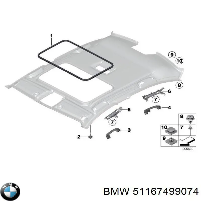 Puxador do teto de salão BMW 51167499074 preço, a partir de 38,28 USD