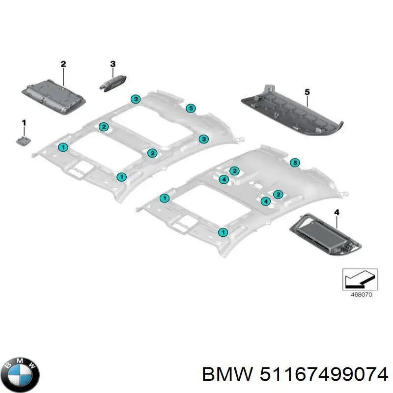 Compre 51167499074 BMW Puxador do teto de salão
