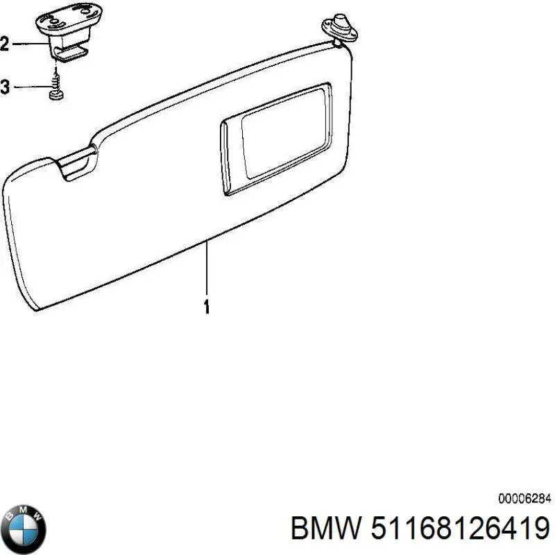 Pala contra o sol BMW 51168126419 preço, a partir de  