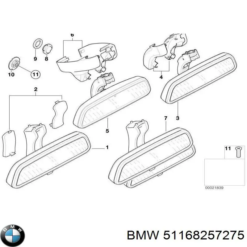 Espelho de salão interno BMW 51168257275 preço, a partir de 54,48 USD