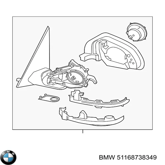 51168738349 BMW Espelho de retrovisão esquerdo