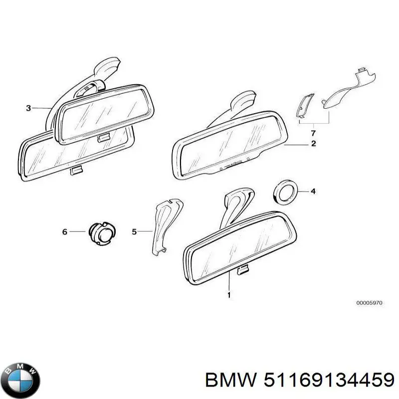 51169134459 BMW Espelho de salão interno