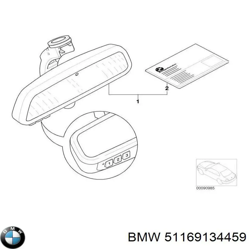 Espelho de salão interno BMW 51169134459 preço, a partir de 37,46 USD