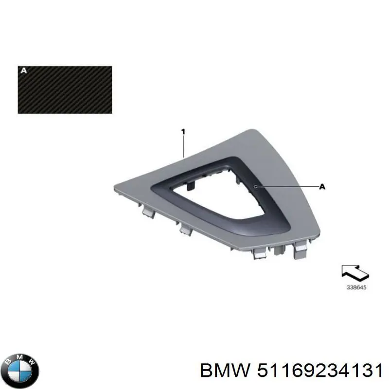 Compre 51169234131 BMW Placa sobreposta de concola da avalanca de mudança da Caixa Automática de Mudança
