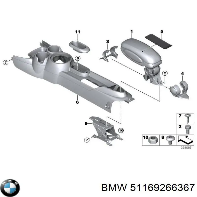Consola de braço BMW 51169266367 preço, a partir de 116,31 USD