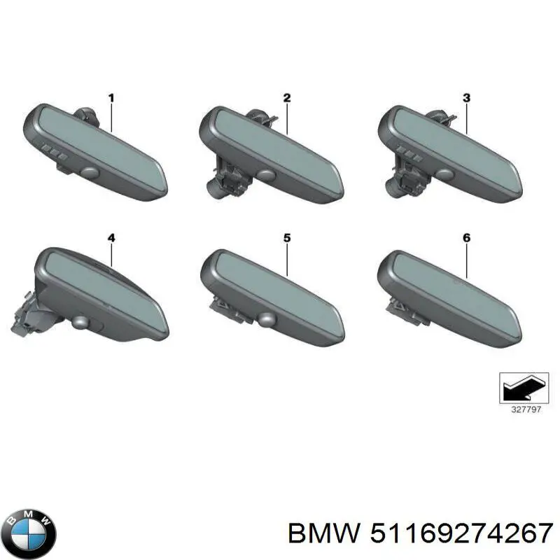 51169274267 BMW Espelho de salão interno