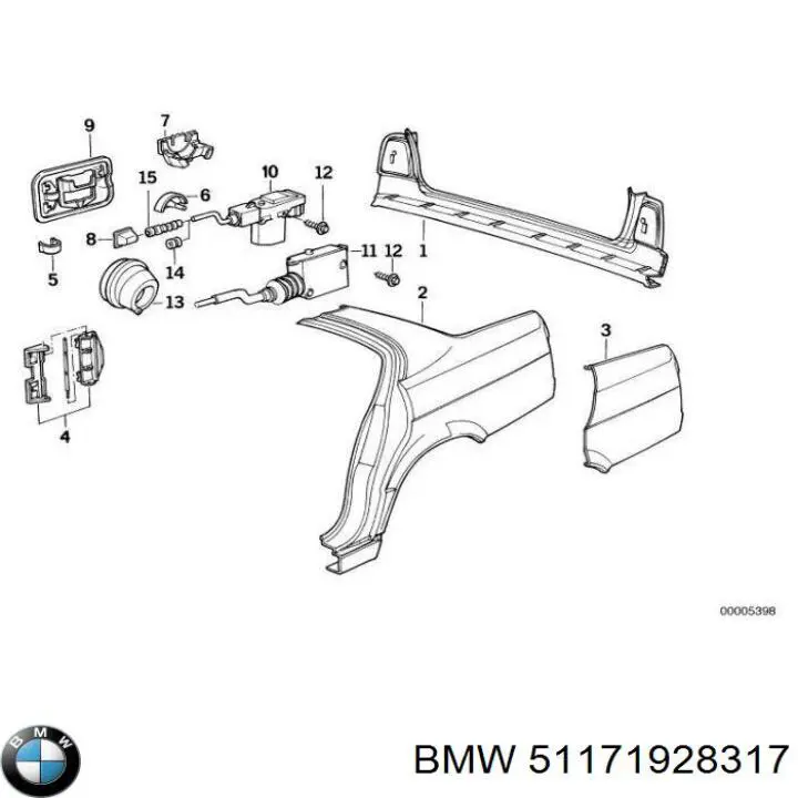 Alcapão do tanque de combustível BMW 5  E34