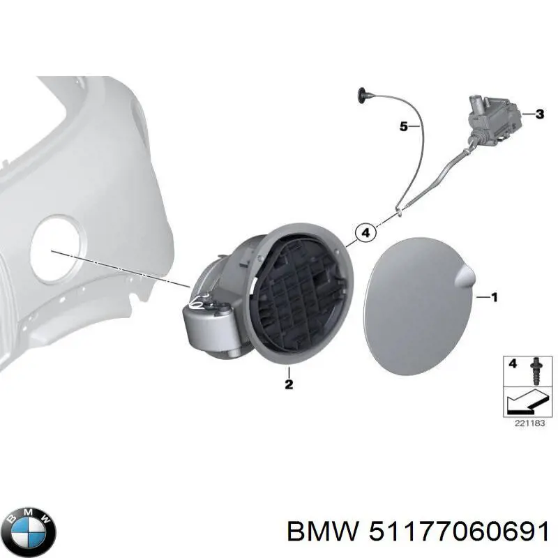 51177060691 BMW Alcapão do tanque de combustível