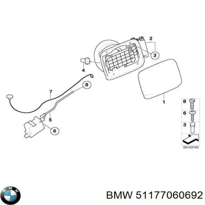  Alcapão do tanque de combustível BMW 3 sedan (E90) (2004 - 2013) 