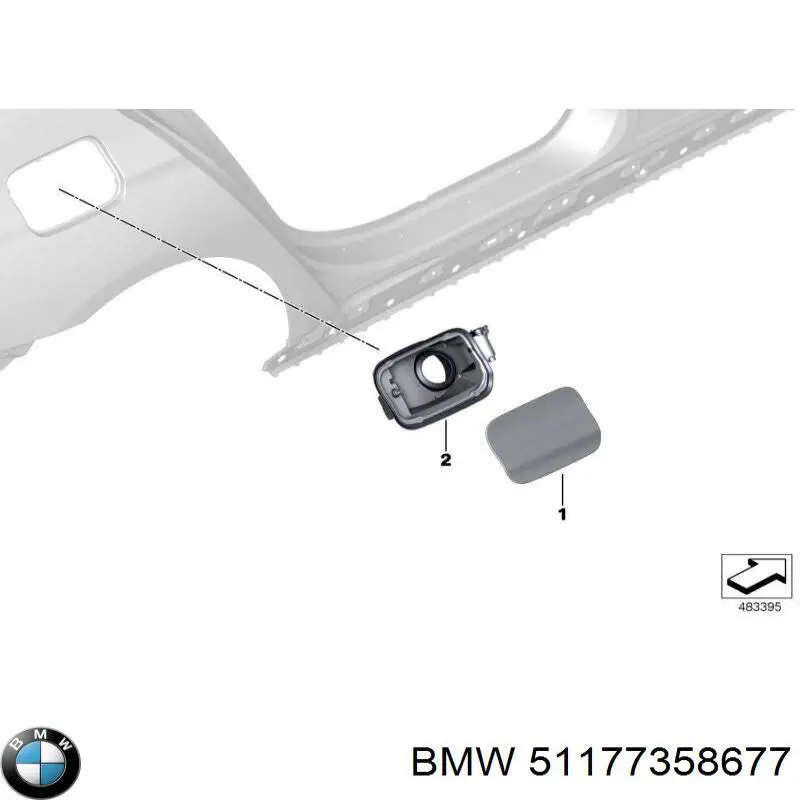 Caixa de gargalo de enchimento do tanque de combustível BMW 51177358677 preço, a partir de 128,55 USD