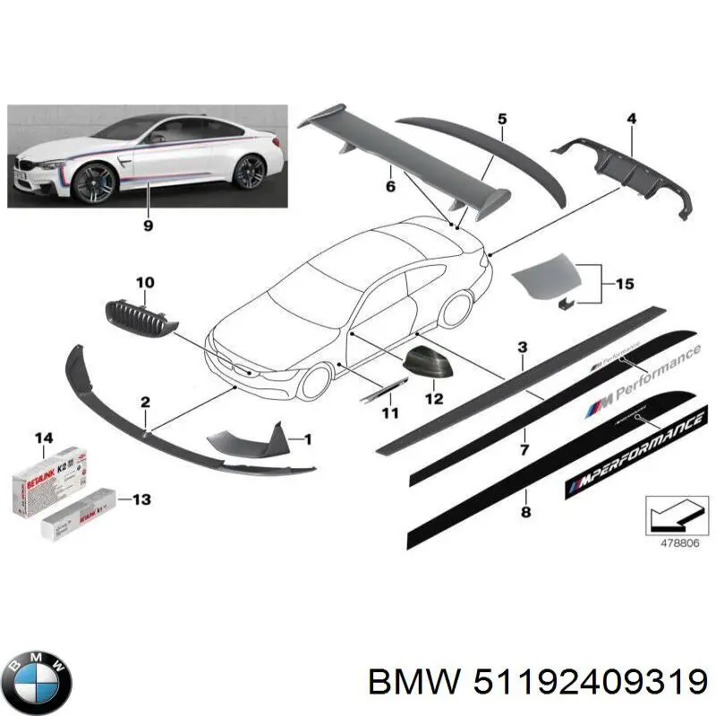  BMW 51192409319 preço, a partir de 4097,65 USD