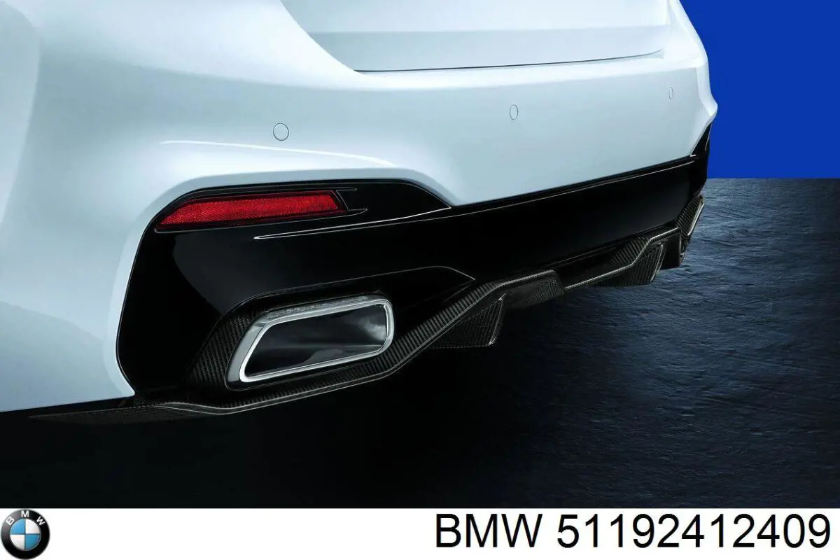 51192412409 BMW Placa sobreposta do pára-choque traseiro