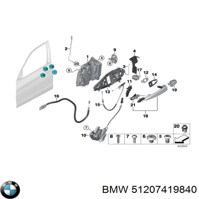 Válvula de aperto final de portas BMW 51207419840 preço, a partir de 126,51 USD