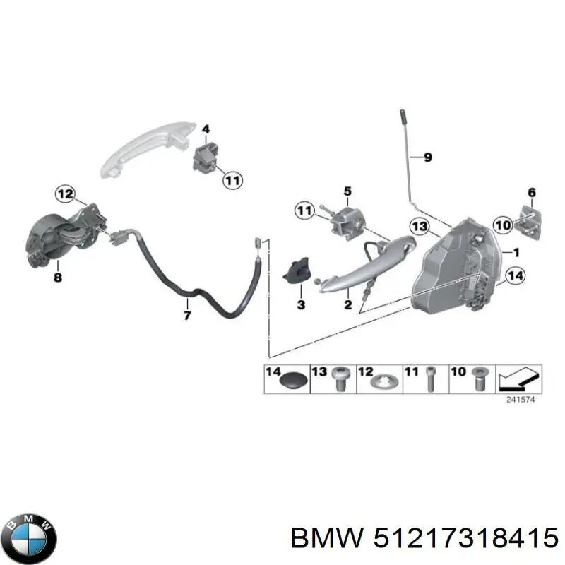Compre 51217229457 BMW Fecho da porta dianteira esquerda
