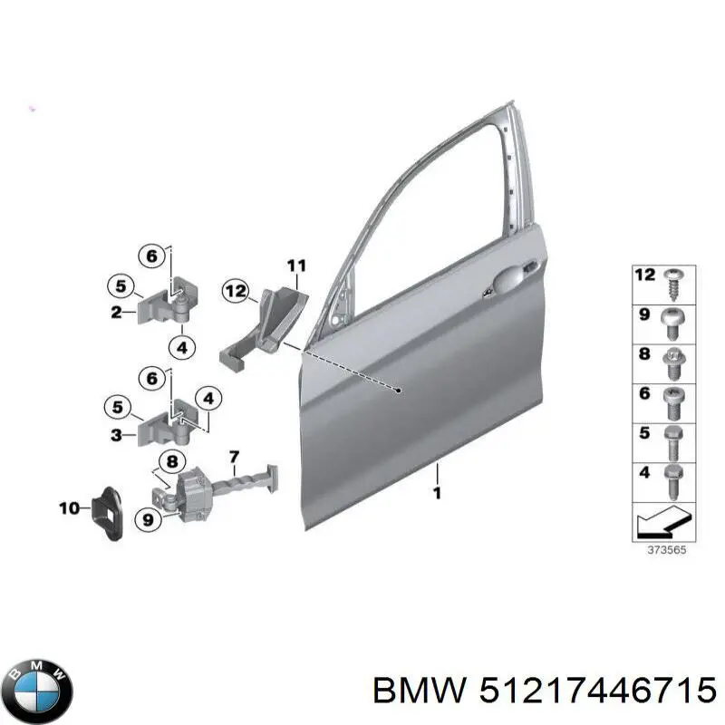 51217446715 BMW Limitador dianteiro esquerdo de abertura de porta