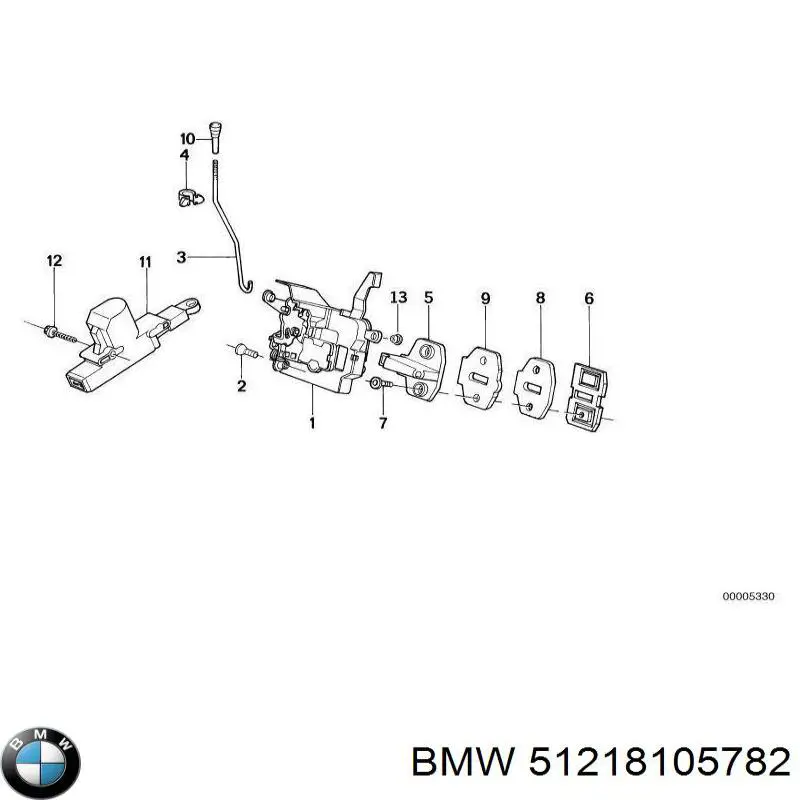 Fecho da porta dianteira direita BMW 51218105782 preço, a partir de 1336,12 USD